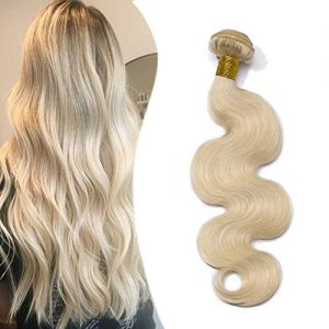 extensiones de cabello rubias y decoloradas